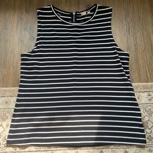 GAP Black and White Striped Tank Top